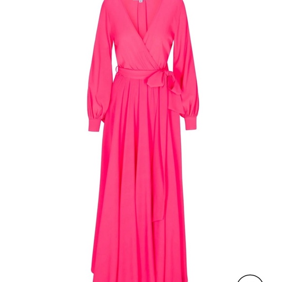 Meghan LA Vibrant Pink Long Sleeve Dress - Picture 3 of 8